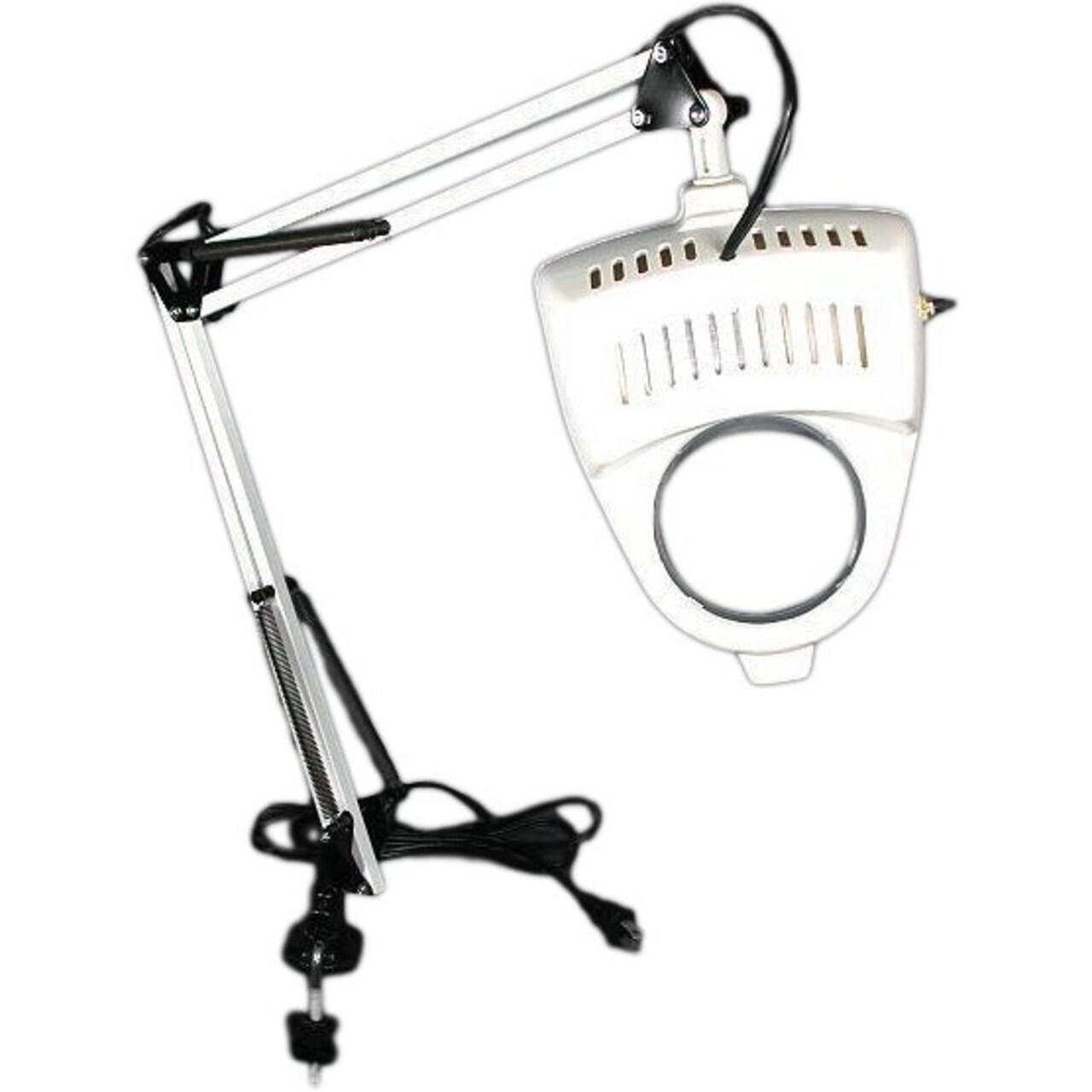 Swing Arm Incandescent Magnifying Lamp with Clamp